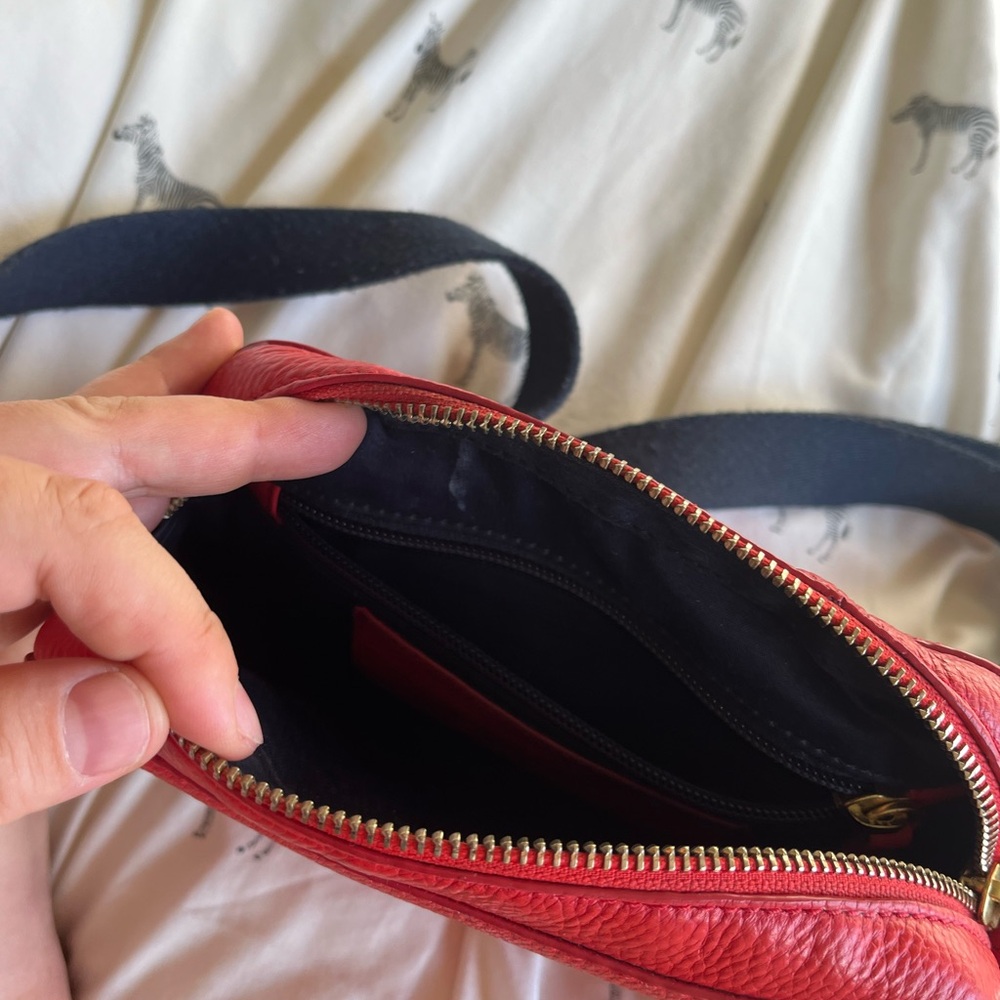 Boden red leather crossbody bag - Picture 8 of 9